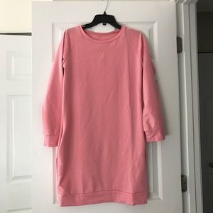 Super soft pink sweatshirt dress